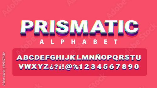 3D Prismatic Diamond Alphabet, Letters, Numbers and Symbols