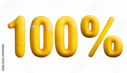 100 percent emoji symbol on transparent background