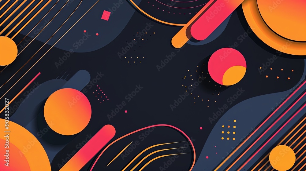 Abstract Background With Geometric Shapes and Vibrant Colors Abstract Background With Geometric Shapes and Vibrant Colors