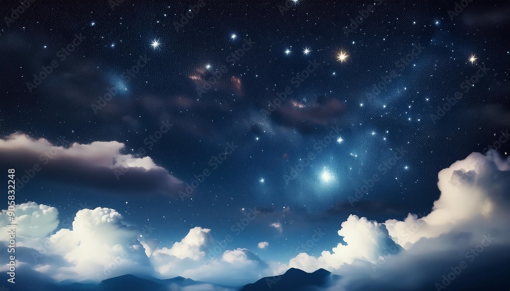 night starry sky with clouds for your design night starry sky with clouds for your design