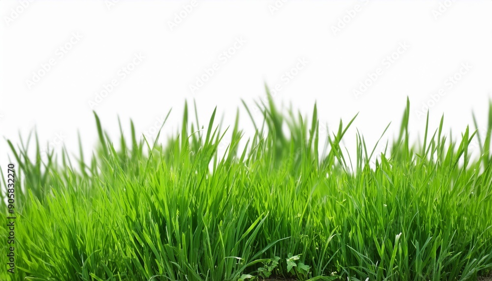 Obraz premium green grass illustration isolated on white background