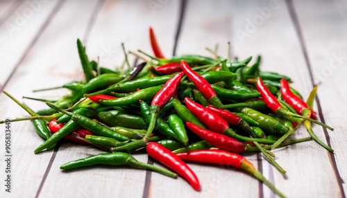 fresh bird s eye chillies are green and red there are many names in english chilli padi bird s eye chilli bird chilli thai pepper photo