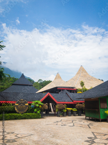 Kuching, Malaysia - 06.01.2023 - Sarawak Cultural Village in Kuching, Malaysia. Sarawak Cultural Village is a popular touristic destination in Borneo, Malaysia photo