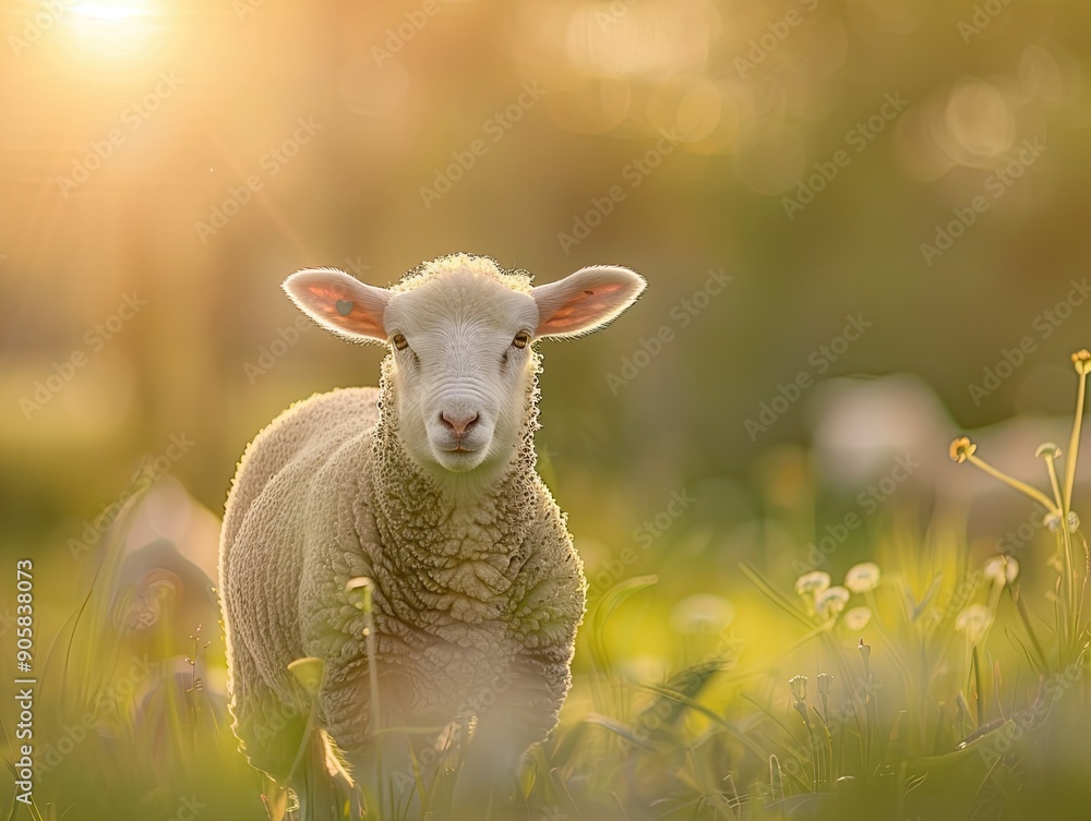 sheep isolated on summer background sheep isolated on summer background