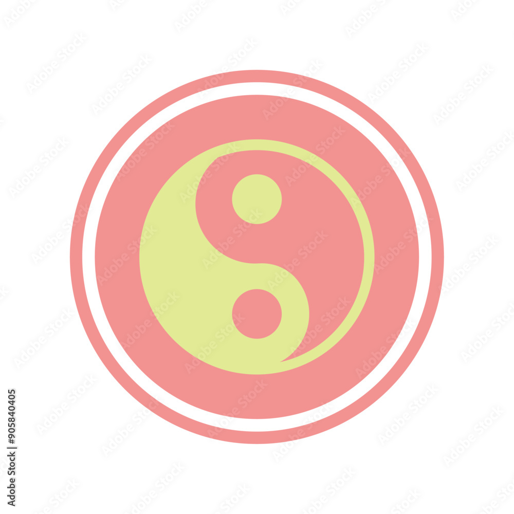 Yoga sticker icon Healthy lifestyle Vector Yoga sticker icon Healthy lifestyle Vector