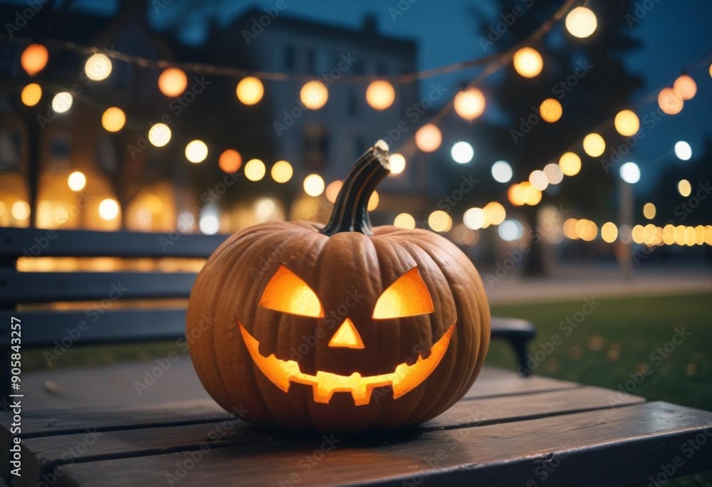 Fototapeta premium celebration, halloween, pumpkin, close-up, urban