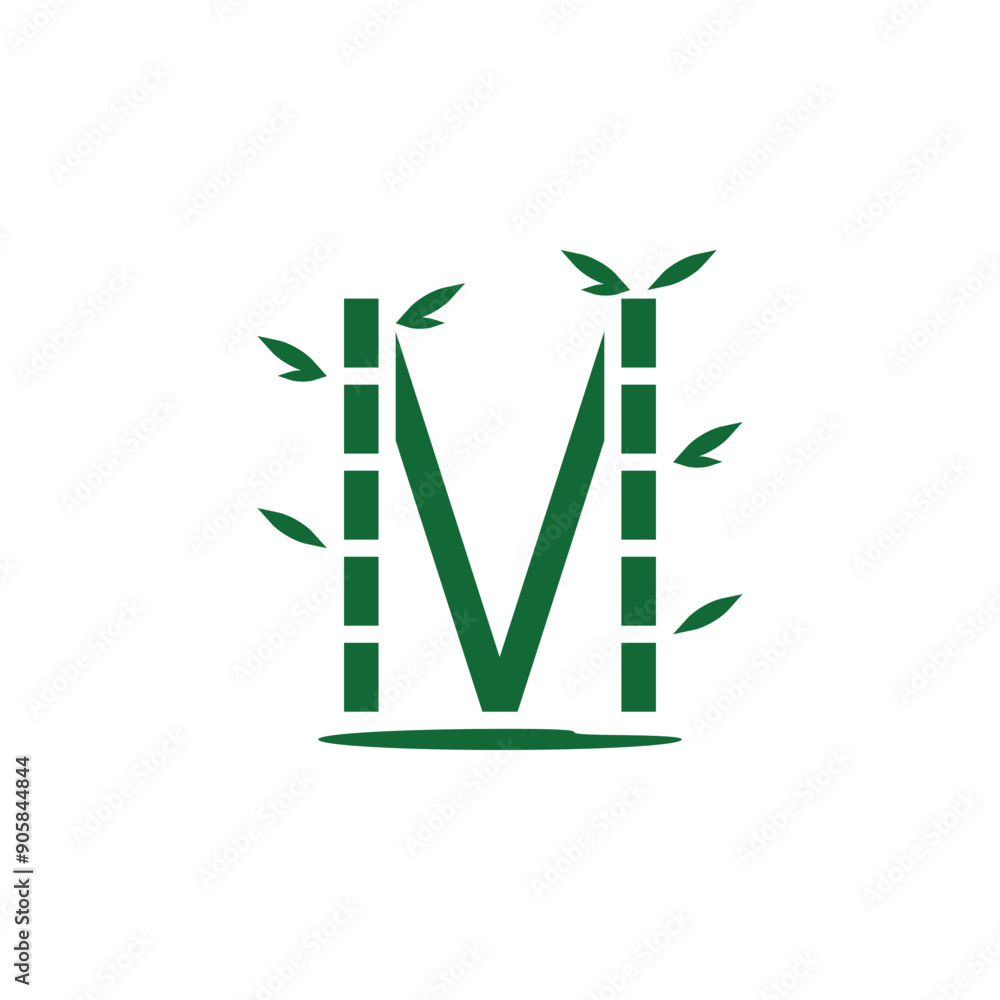 Illustration of bamboo font, initial, letter, and alphabet for design, logo, business, and more Illustration of bamboo font, initial, letter, and alphabet for design, logo, business, and more