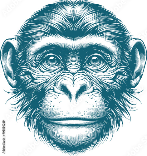 monkey tattoo vector photo