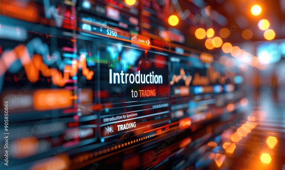 Digital Course Cover: Introduction to TRADING with User-Friendly Financial Icons Digital Course Cover: Introduction to TRADING with User-Friendly Financial Icons