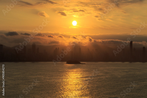 Sunset in Balneário Camboriú City 