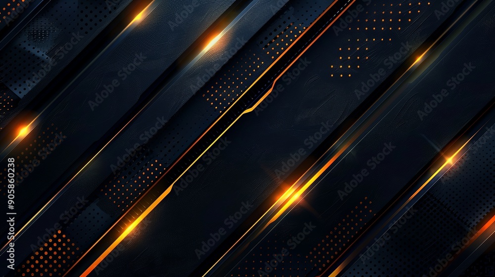 Abstract Dark Background with Golden Lines Abstract Dark Background with Golden Lines