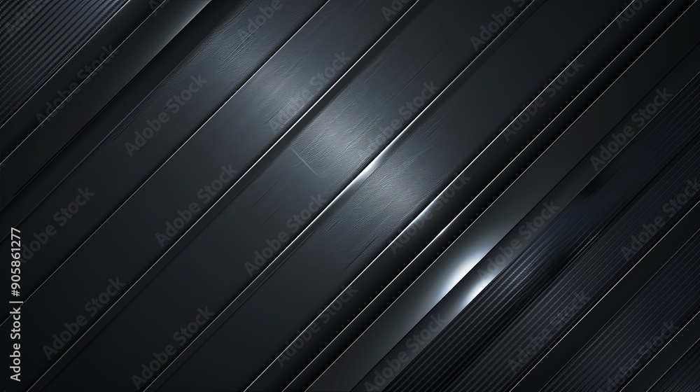 Obraz premium Abstract Black and Silver Stripes