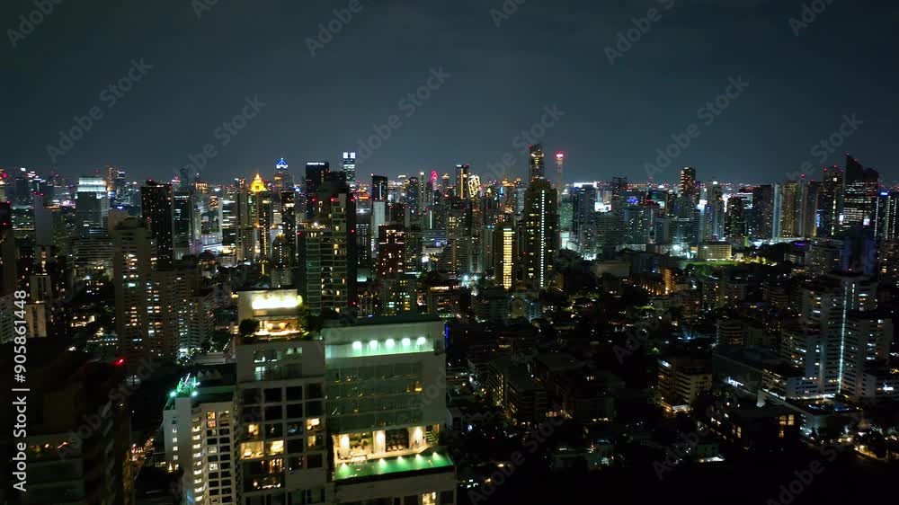 Amazing night scene of illuminated downtown skyscrapers. Modern urban town business buildings and skyscrapers. Amazing night scene of illuminated downtown skyscrapers. Modern urban town business buildings and skyscrapers.