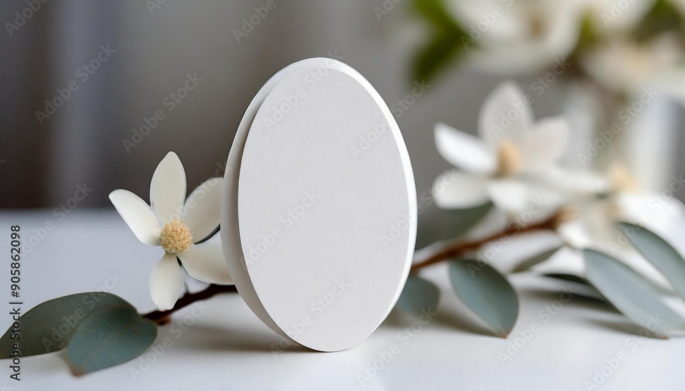 Mockup cards in a minimalistic style. Blank oval form with rounded edges Mockup cards in a minimalistic style. Blank oval form with rounded edges
