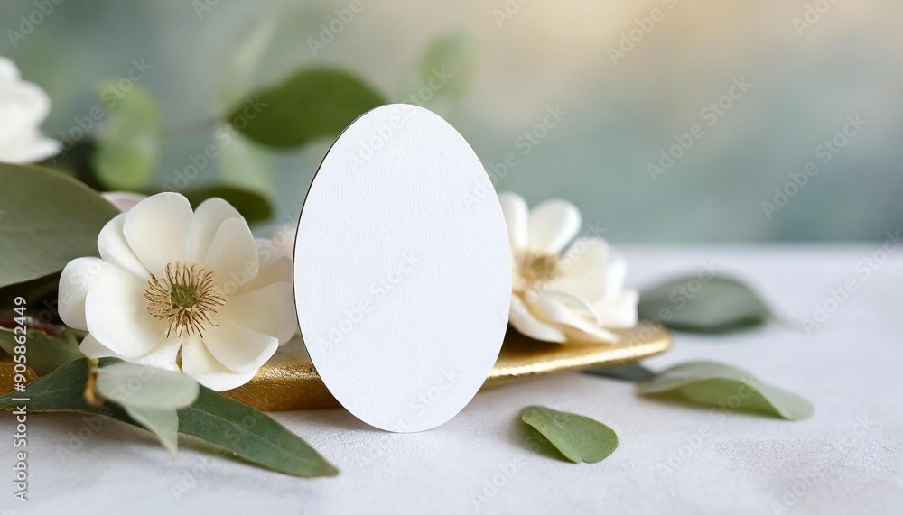 Mockup cards in a minimalistic style. Blank oval form with rounded edges Mockup cards in a minimalistic style. Blank oval form with rounded edges