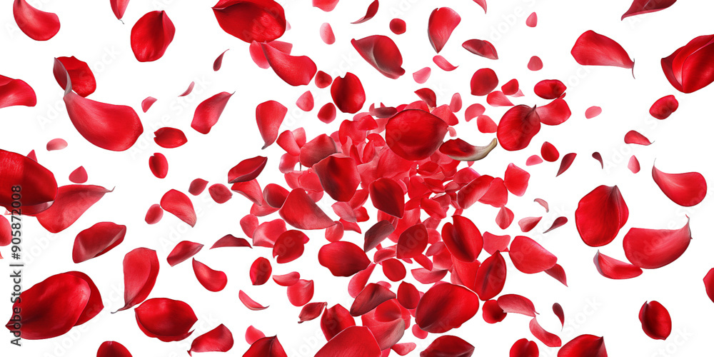 Romantic Red Rose Petals on Clear Background – Perfect for Elegant and Emotional Art Romantic Red Rose Petals on Clear Background – Perfect for Elegant and Emotional Art