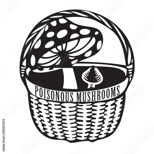 Warning poisonous mushrooms