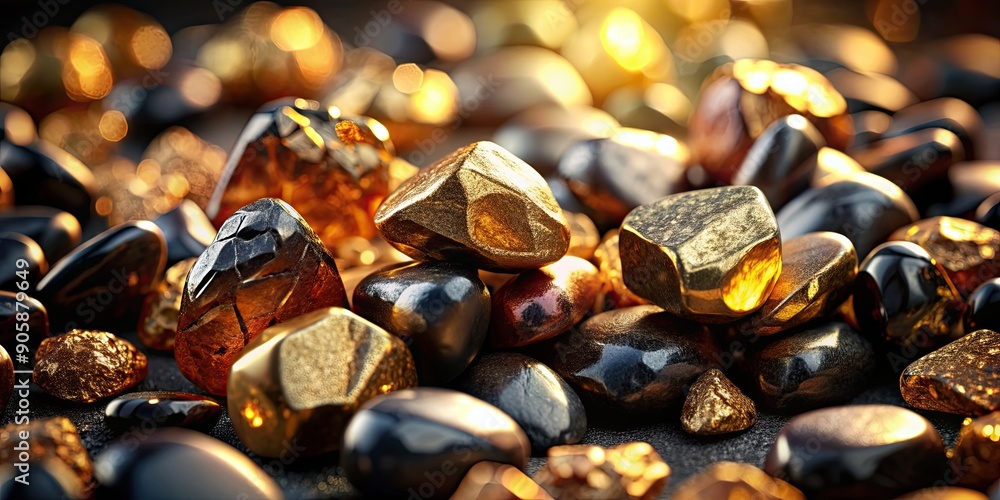 Luxurious black and brown gold stones shining in the sunlight, luxury, black, brown, gold, stones, shiny, sunlight Luxurious black and brown gold stones shining in the sunlight, luxury, black, brown, gold, stones, shiny, sunlight