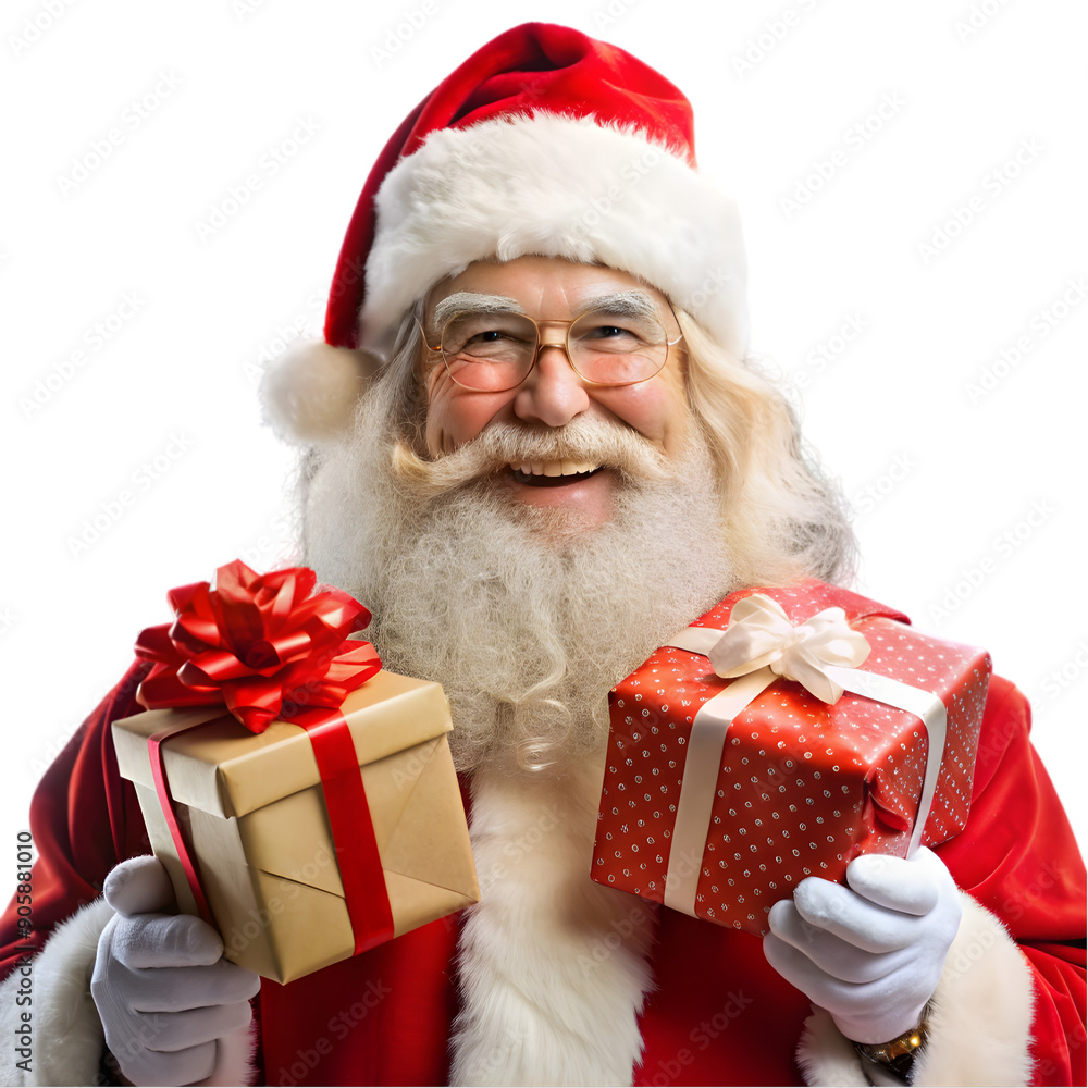 Santa with presents in Christmas Santa with presents in Christmas