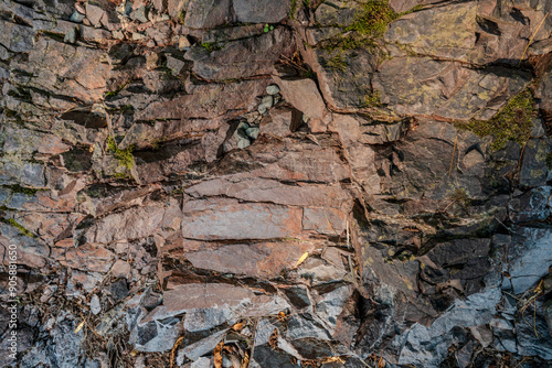 Details of the rock and waterfalls with Amnicon State Park, Wisconsin photo