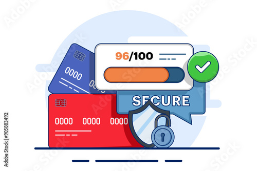 debit card security. Detect bank card fraud, unauthorized use to steal funds or make purchases. Identity theft, online fraud. Financial crime with secure transactions, phishing illustration.