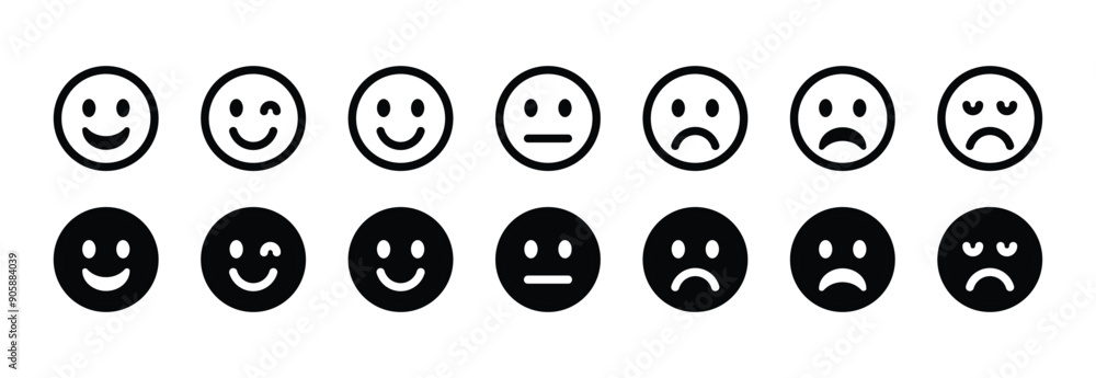 emoticon icon set. emoji vector set emoticon icon set. emoji vector set