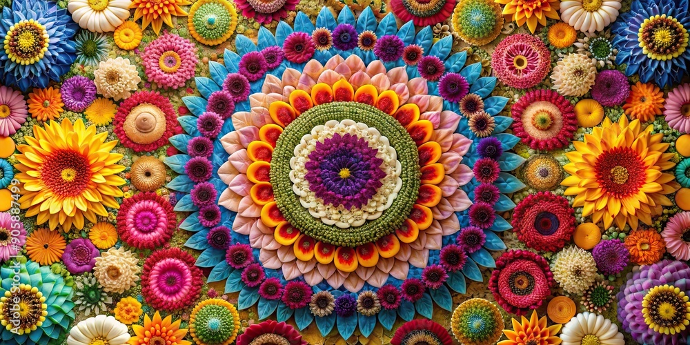 Colorful petals arranged in intricate circular patterns, flowers, vibrant, design, beauty, nature, abstract, circle Colorful petals arranged in intricate circular patterns, flowers, vibrant, design, beauty, nature, abstract, circle