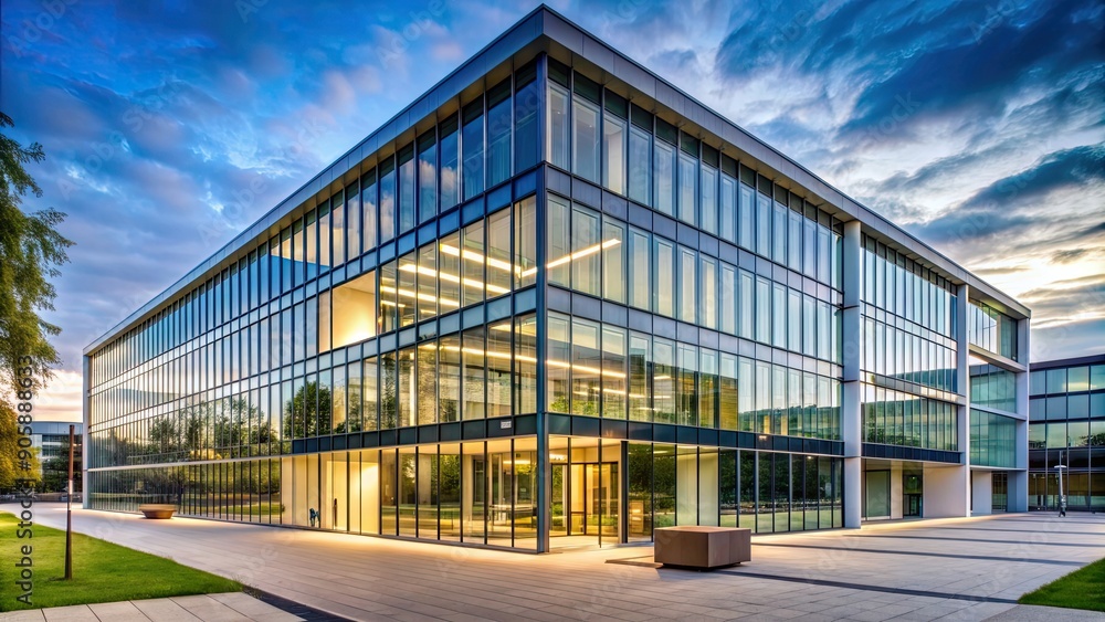 Modern university building with glass walls, modern, university, building, glass walls, architecture, education, contemporary Modern university building with glass walls, modern, university, building, glass walls, architecture, education, contemporary