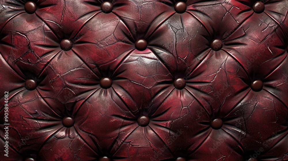 Rich Burgundy Leather Upholstery with Button Tufting for Luxury Backgrounds Rich Burgundy Leather Upholstery with Button Tufting for Luxury Backgrounds