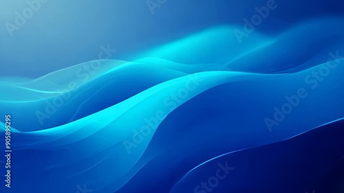Abstract blue wave pattern, fluid and serene