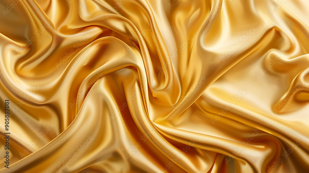 Gold silk background realistic top view Gold silk background realistic top view