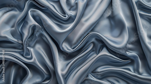 Realistic gray silk background