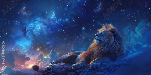 Leo backgound, zodiac concept.