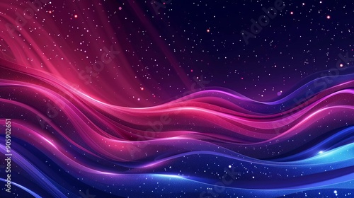 illustration graphic vector of Abstract background of colorful space waves which is very good