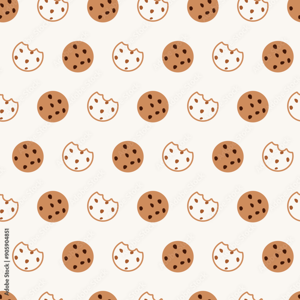 Bite of Happiness Baked Goodness Cookie Pattern. Perfect for seasonal textiles, kitchenware, or promotional materials for summer events and refreshment stands. Bite of Happiness Baked Goodness Cookie Pattern. Perfect for seasonal textiles, kitchenware, or promotional materials for summer events and refreshment stands.