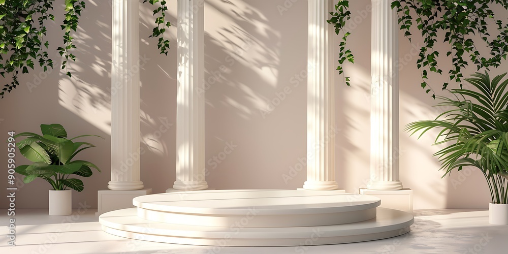 the podium with columns the podium with columns