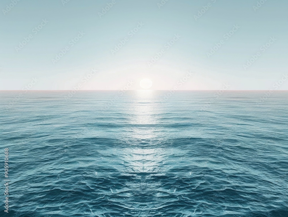 Minimalist ocean horizon with clean lines and simple shapes featuring a tranquil serene landscape of the open sea and sky This poster showcases a peaceful Minimalist ocean horizon with clean lines and simple shapes featuring a tranquil serene landscape of the open sea and sky This poster showcases a peaceful