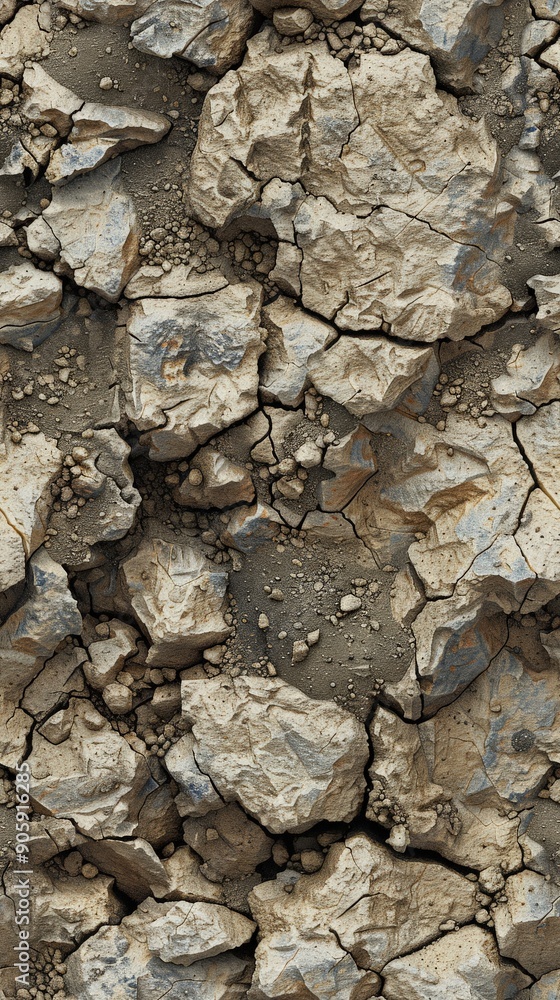 A textured stone surface showcasing natural cracks and rugged details A textured stone surface showcasing natural cracks and rugged details