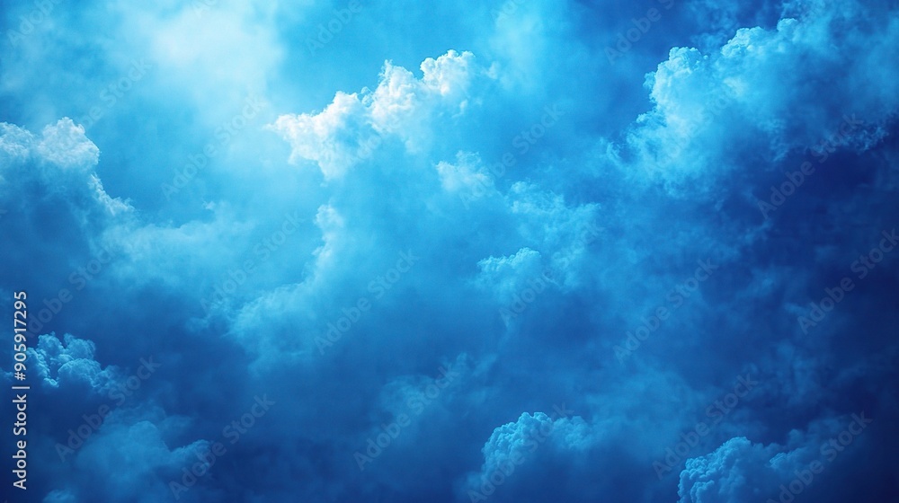 Azure Sky with Dramatic Clouds: A mesmerizing backdrop of fluffy, white clouds against a deep blue sky. Azure Sky with Dramatic Clouds: A mesmerizing backdrop of fluffy, white clouds against a deep blue sky.