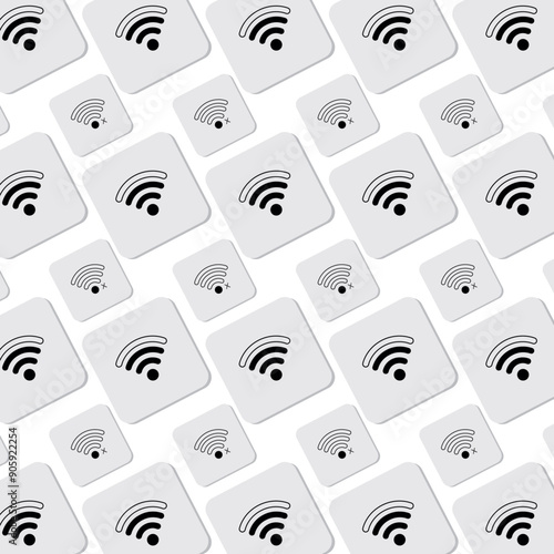 Wi-fi zone icon pattern background Vector