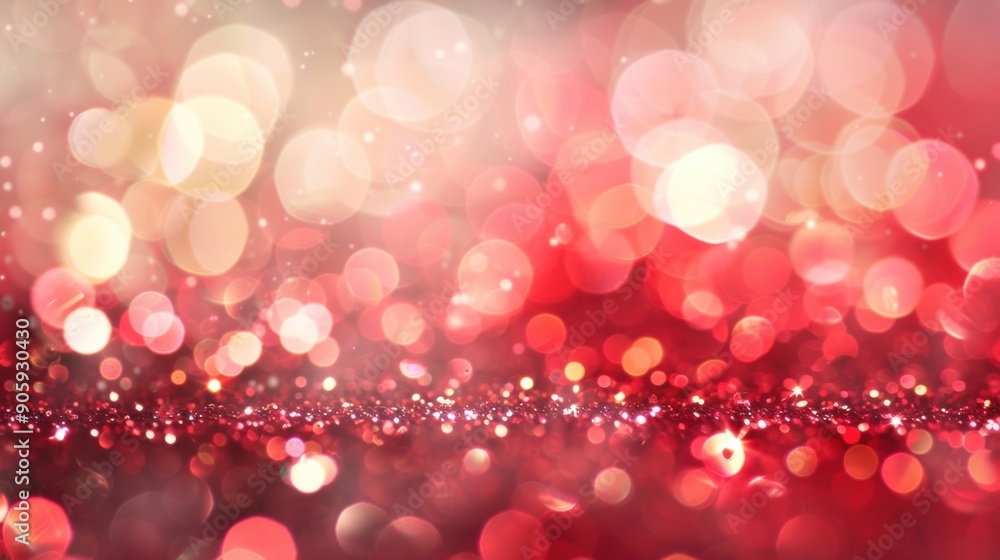 A dazzling red glitter backdrop with vibrant bokeh creating a festive atmosphere for various celebrations A dazzling red glitter backdrop with vibrant bokeh creating a festive atmosphere for various celebrations