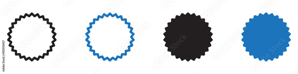 Badge icon sign set in outline style graphics design Badge icon sign set in outline style graphics design