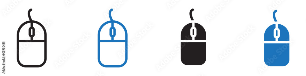 Mouse icon sign set in outline style graphics design Mouse icon sign set in outline style graphics design