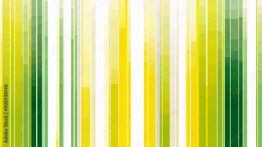 Obraz premium Vector graphic of white, yellow and green vertical stripes seamless pattern background. Multicolored gradient vertical stripes are very good