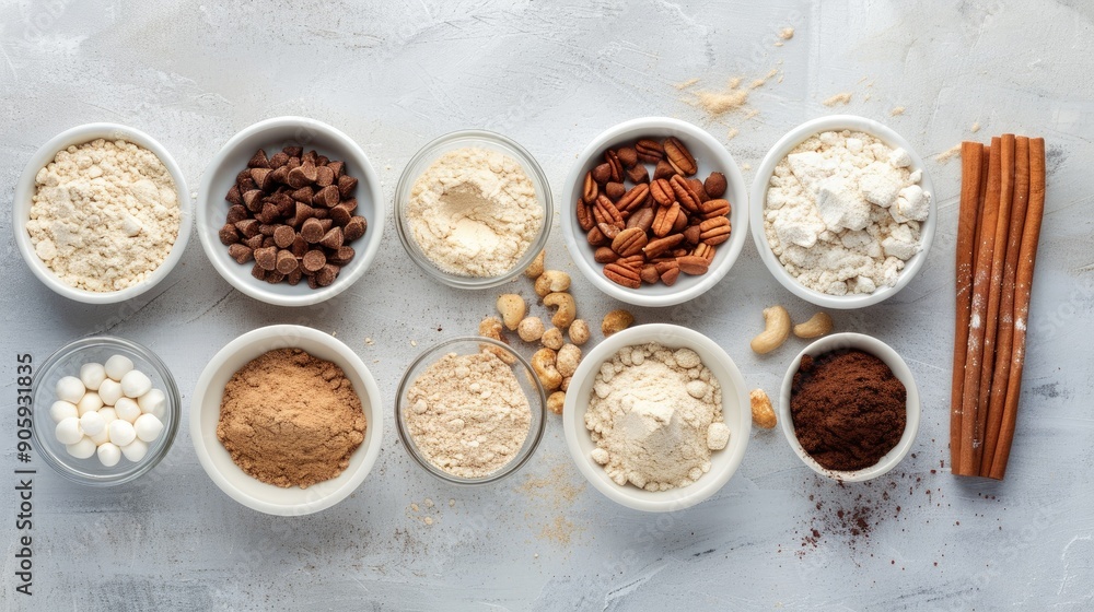Ingredients for biscuits and cookies Ingredients for biscuits and cookies