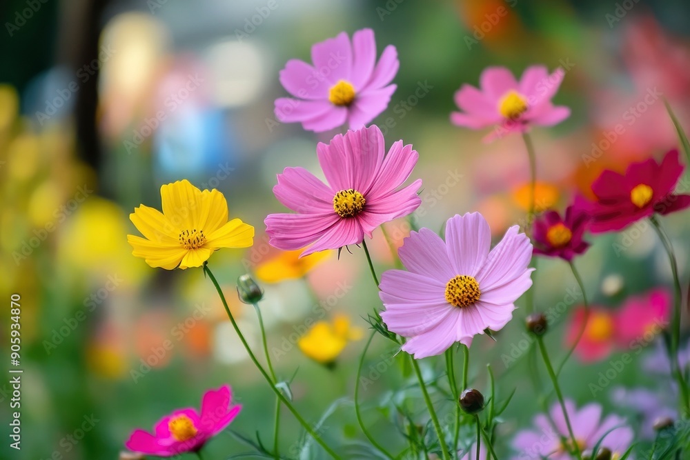 Fototapeta premium Beautiful flowers are blooming. in the garden, ai
