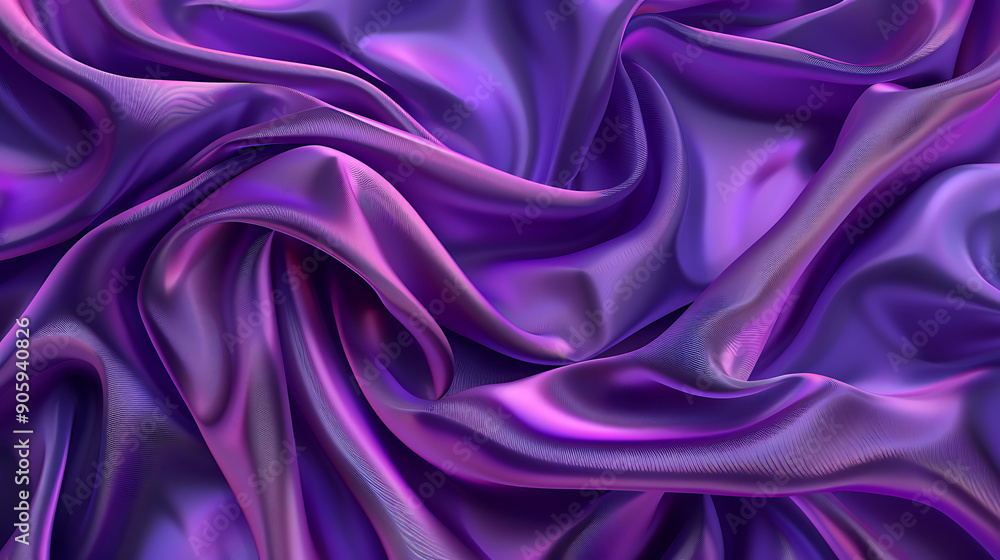 Obraz premium Violet silk background realistic top view 