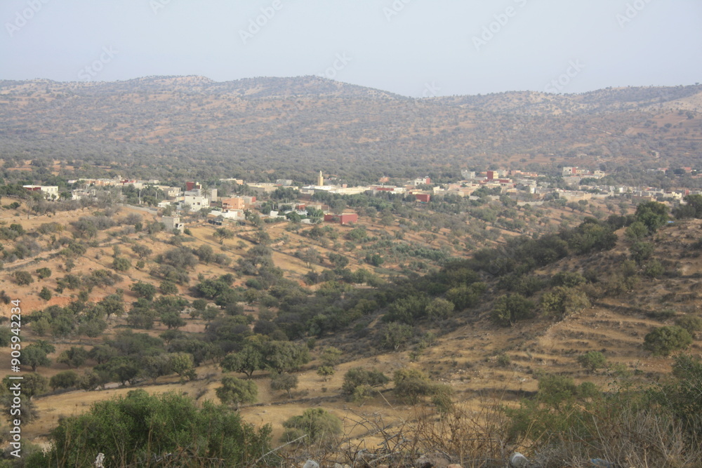 Fototapeta premium Landscape in a village Azrarague and Aglagale