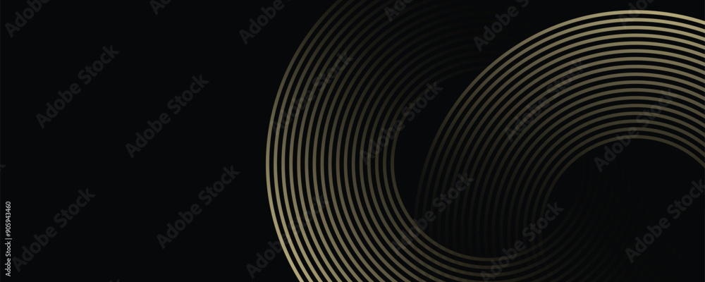 Black abstract modern background. abstract background of geometric patterns and golden circle patterns. Black abstract modern background. abstract background of geometric patterns and golden circle patterns.