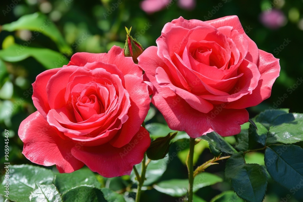 Beautiful roses in the garden , ai Beautiful roses in the garden , ai